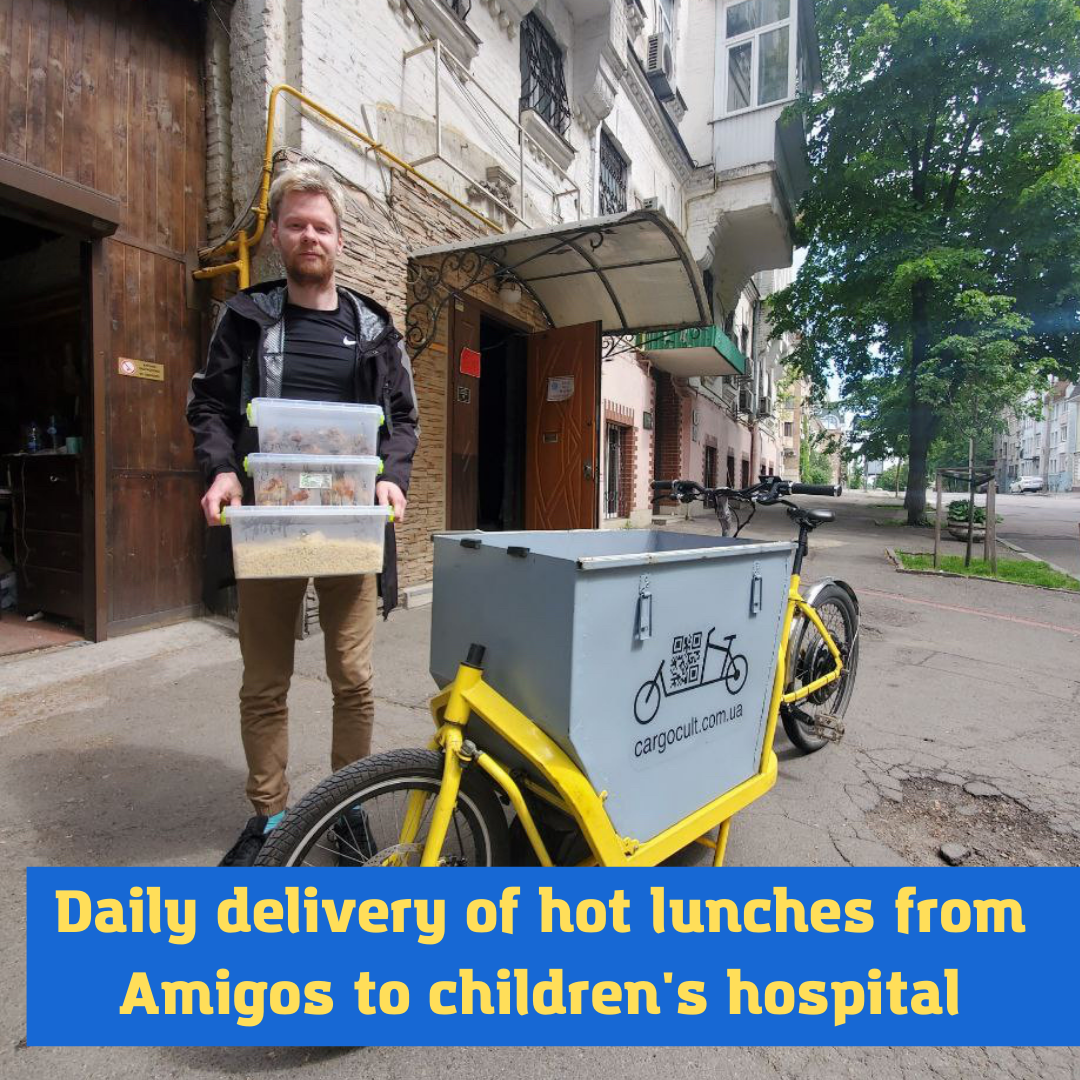 Daily delivery of hot lunches from Amigos to children's hospital